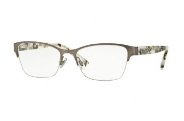 Image of DKNY DY5653 Single Vision Prescription Eyeglasses 1229-51 - Satin Ice Blue/grey Tortoise Frame