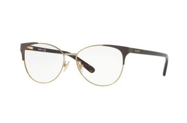 Image of DKNY DY5654 Single Vision Prescription Eyeglasses 1238-52 - Brown / Light Gold Frame