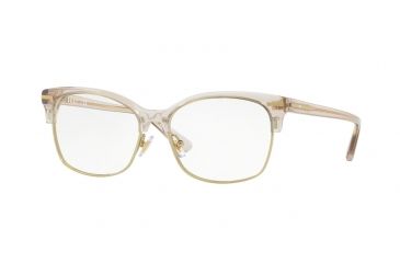 Image of DKNY DY5655 Single Vision Prescription Eyeglasses 3709-53 - Beige Crystal Light Gold Frame