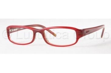 Image of DKNY Eyeglasses DY4549 with Rx Prescription Lenses 3019-5116 - Top Red On Transparent 