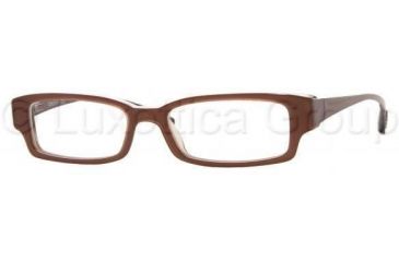 Image of DKNY Eyeglasses DY4554 with No-Line Progressive Rx Prescription Lenses 3270-5116 - Light Brown/White/Light Green 
