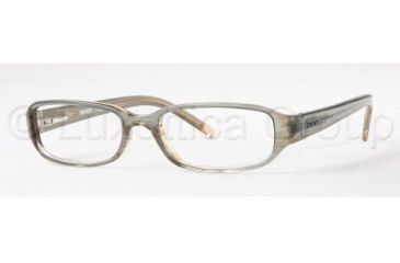 Image of DKNY Eyeglasses DY4550 with No-Line Progressive Rx Prescription Lenses 3015-5216 - Top Green On Honey 