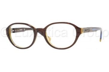 Image of DKNY DY4568 SV Prescription Eyeglasses, Top Brown On Honey Frame / 46 mm Prescription Lenses, 3021 4618