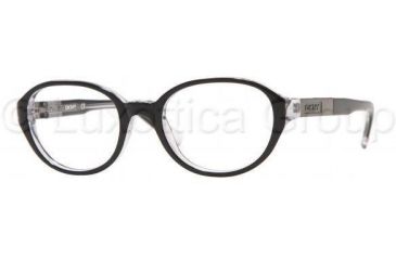 Image of DKNY Eyeglasses DY4568 with Rx Prescription Lenses 3131-4818 - Black Top On Trasparen 