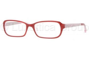 Image of DKNY Eyeglasses DY4595 with No-Line Progressive Rx Prescription Lenses 3443-5016 - Red/White/Transparent 