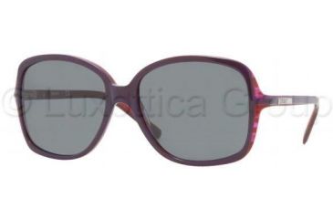 Image of DKNY DY4058 Single Vision Prescription Sunglasses DY4058-342587-5616 - Lens Diameter: 56 mm, Frame Color: Violet / Striped Red