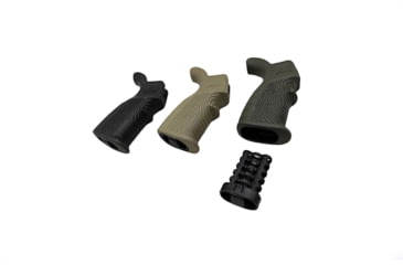 Image of DLG Tactical AR15 Rubberized Grip w/ Beavertail Fingerprin, Black, DLG123B
