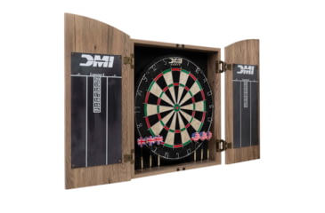Image of DMI Dublin Bristle Dartboard Cabinet Set, Wood grain/Tan, D4600RTW