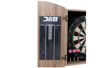 Image of DMI Dublin Bristle Dartboard Cabinet Set, Wood grain/Tan, D4600RTW