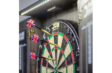 Image of DMI Paris Lighted Dartboard Cabinet Set, Rustic Grey, D4400W