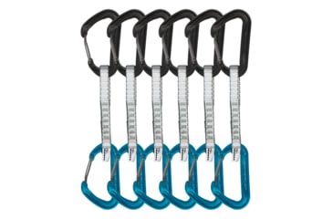Image of DMM Aether Quickdraw, 6 Pack, 12cm, Turquoise/Matt Grey, A498-12P6