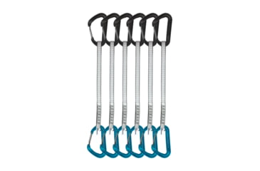 Image of DMM Aether Quickdraw,6 Pack, 25cm, Turquoise/Matt Grey, A498-25P6