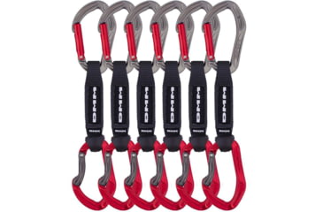 Image of DMM Alpha Sport Quickdraw - 6 Pack, Titanium/Red, 12cm, A526RD-12VWP6