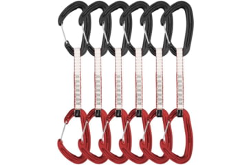 Image of DMM Alpha Wire Quickdraws, 6 Pack, Matt Grey/Red, 12 cm, A608-12RDP6