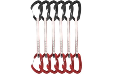 Image of DMM Alpha Wire Quickdraws, 6 Pack, Matt Grey/Red, 18 cm, A608-18RDP6