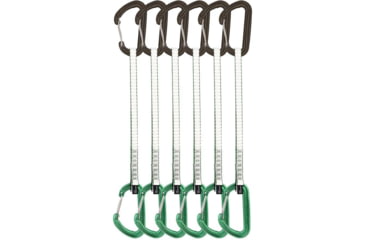 Image of DMM Spectre Quickdraw, 6 Pack, Matt Grey/Green, 25 cm, A358-25GRAP6