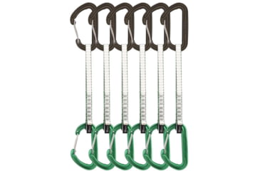 Image of DMM Spectre Quickdraw, Pack of 7, Silver/Green, 18cm, A358-18GRP6