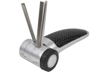 Image of DMT Diamond-Vee Fine Grit Serrated, 6.5in Overall, Grit Fine, Diamond Sharpener, Ideal For Serrated, Straight, Curved Edges, Allows For Sharpening At 10, 15, 20 Degree Angles, Portable Storage, 20004