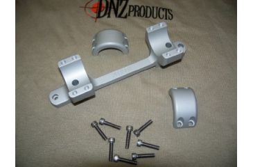 Image of DNZ Products Game Reaper Scope Mount - Remington 700 Short Action, Medium Ring, 0 MOA, Hand, 1 in Tube, Silver, 20700TS