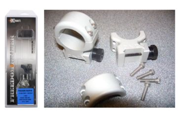 Image of DNZ Products Freedom Reaper 2-Piece 1&quot; Mounts Black/Silver Finish, Black, Silver