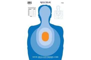 Image of Do All Outdoors Accu Blue Layered Silhouette Paper Target 12X18 PT15