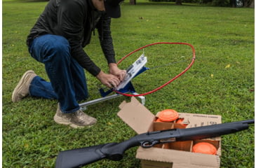 Image of Do All Outdoors Competitor Sport Trap Launcher, Red White Blue, 2 or 2 Clays, CT202