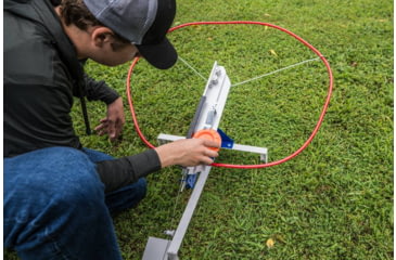 Image of Do All Outdoors Competitor Sport Trap Launcher, Red White Blue, 2 or 2 Clays, CT202