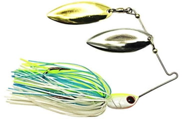 Image of Dobyns Advantage A06 Double Willow Blade, White/Chartreuse/Black, 3/8oz, ADV3/8A06WW