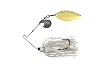 Image of Dobyns D-Blade Beast Series Spinnerbaits, Colorado/Willow Blade, 3/4oz, White, BST 3/4 B09 COL/WIL