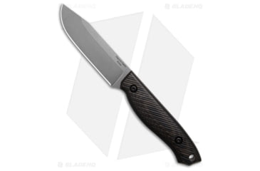 Image of Dogwood Custom Knives Echo-3 Fixed Blade Knife, 4.00in, CPM S35VN, Clip Point Blade, Micarta, Smoke Black Handle, Horn Texture, Black/Gray, 8.75 inch, BHQ-198891