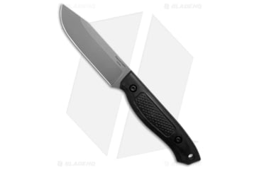 Image of Dogwood Custom Knives Echo-3 Fixed Blade Knife, 4.00in, CPM S35VN, Clip Point Blade, Micarta, Black Handle, Cross Check, Black/Gray, 8.75 inch, BHQ-198893
