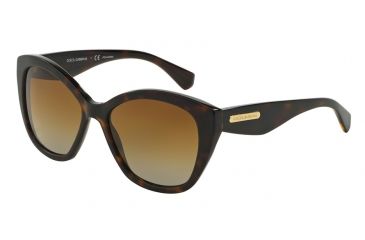 Image of Dolce&amp;Gabbana 3 LAYERS DG4220 Sunglasses 2937T5-55 - Havana/Matte Havana Frame, Polar Brown Gradient Lenses