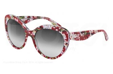 Image of Dolce&amp;Gabbana ALMOND FLOWERS DG4236 Bifocal Prescription Sunglasses DG4236-28458G-56 - Lens Diameter 56 mm, Frame Color Red Peach Flowers