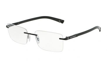 Image of Dolce&amp;Gabbana BASALTO COLLECTION DG1260 Bifocal Prescription Eyeglasses 1106-53 - Matte Black/Gunmetal Frame