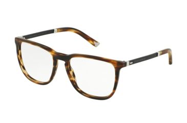 Image of Dolce&amp;Gabbana BASALTO COLLECTION DG3216 Eyeglass Frames 2673-52 - Matte Striped Brown Frame