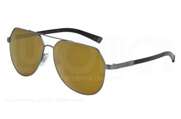 Image of Dolce&amp;Gabbana BASALTO DG2133 Single Vision Prescription Sunglasses DG2133-04-73-60 - Lens Diameter 60 mm, Frame Color Gunmetal Sand