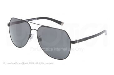 Image of Dolce&amp;Gabbana BASALTO DG2133 Single Vision Prescription Sunglasses DG2133-110687-60 - Lens Diameter 60 mm, Frame Color Matte Black/Gunmetal