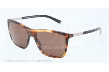 Image of Dolce&amp;Gabbana BASALTO DG4210 Progressive Prescription Sunglasses DG4210-267373-55 - Lens Diameter 55 mm, Frame Color Matte Striped Havana