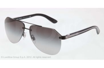 Image of Dolce&amp;Gabbana BLOCK HINGE DG2124 Progressive Prescription Sunglasses DG2124-08-8G-61 - Lens Diameter 61 mm, Lens Diameter 61 mm, Frame Color Black/Gunmetal