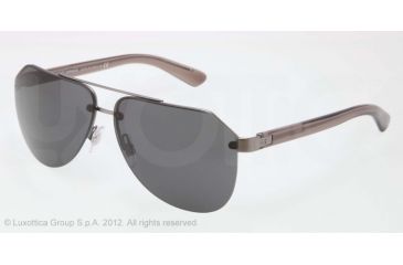 Image of Dolce&amp;Gabbana BLOCK HINGE DG2124 Progressive Prescription Sunglasses DG2124-121687-61 - Lens Diameter 61 mm, Lens Diameter 61 mm, Frame Color Matte Gunmt/Gunmetal