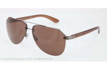 Image of Dolce&amp;Gabbana BLOCK HINGE DG2124 Progressive Prescription Sunglasses DG2124-121973-61 - Lens Diameter 61 mm, Lens Diameter 61 mm, Frame Color Gunmetal