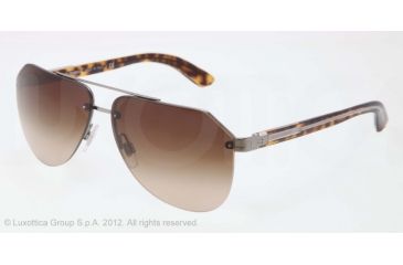 Image of Dolce&amp;Gabbana BLOCK HINGE DG2124 Progressive Prescription Sunglasses DG2124-352-13-61 - Lens Diameter 61 mm, Lens Diameter 61 mm, Frame Color Gunmetal