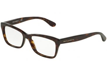 Image of Dolce&Gabbana CONTEMPORARY DG3215 Progressive Prescription Eyeglasses 502-52 - Havana Frame