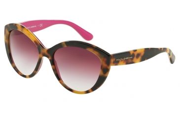 Image of Dolce&amp;Gabbana CONTEMPORARY DG4239 Single Vision Prescription Sunglasses DG4239-28928H-56 - Lens Diameter 56 mm, Frame Color Top Havana On Cyclamen