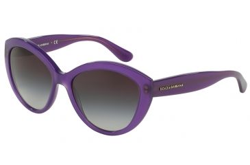 Image of Dolce&amp;Gabbana CONTEMPORARY DG4239 Single Vision Prescription Sunglasses DG4239-29148G-56 - Lens Diameter 56 mm, Frame Color Opal Violet