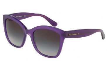 Image of Dolce&amp;Gabbana CONTEMPORARY DG4240 Sunglasses 29148G-54 - Opal Violet Frame, Grey Gradient Lenses