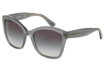 Image of Dolce&amp;Gabbana CONTEMPORARY DG4240 Sunglasses 29158G-54 - Opal Grey Frame, Grey Gradient Lenses