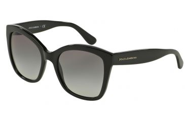 Image of Dolce&amp;Gabbana CONTEMPORARY DG4240 Sunglasses 501/8G-54 - Black Frame, Grey Gradient Lenses
