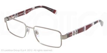 Image of Dolce&amp;Gabbana CONTRAST DG1238P Eyeglass Frames 1236-52 - Matte Gunmetal Frame