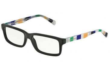 Image of Dolce&amp;Gabbana CONTRAST DG3148P Progressive Prescription Eyeglasses 2756-55 - Matte Black Frame
